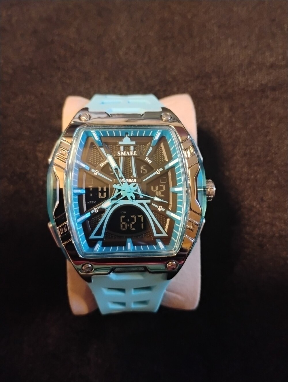 Smael Blue Sport Digital-Analog Watch